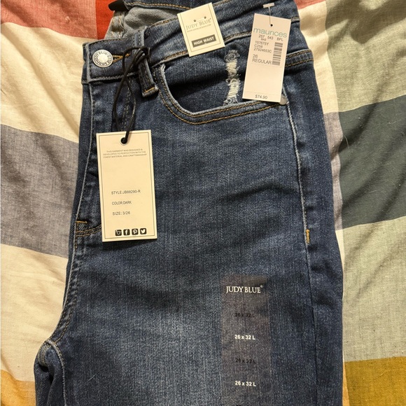 NWT Judy Blue Kinston High Rise Slit Hem Boot Cut Jeans - Picture 2 of 2